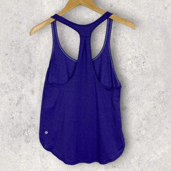 Lululemon Purple Racerback Tank Top Singlet Heather Berry Lightweight Size 6 Run - Picture 4 of 12
